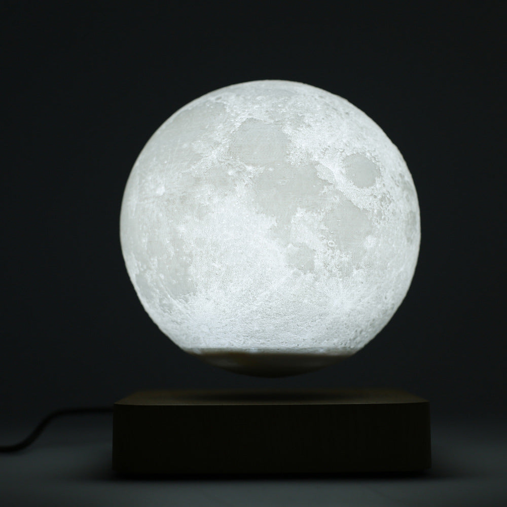 3D Levitating Moon Lamp - 16 Color LED Floating Night Light, Touch Control, USB