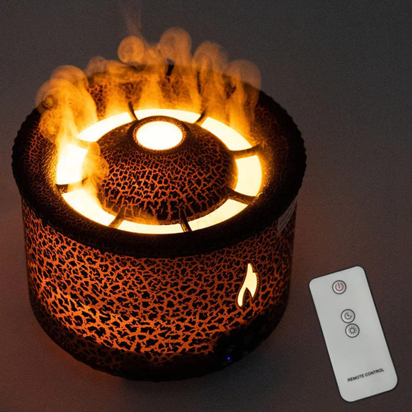 Volcano Aromatherapy Diffuser & Humidifier with Flame Effect