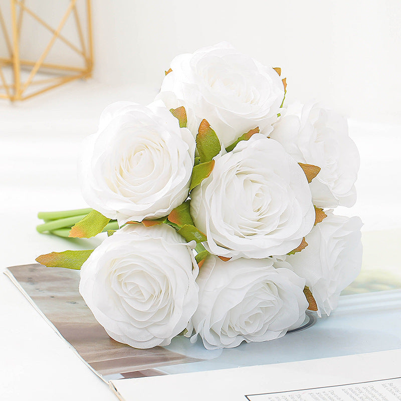 Silk Roses Bouquet - Lifelike Artificial Flowers for Home Decor