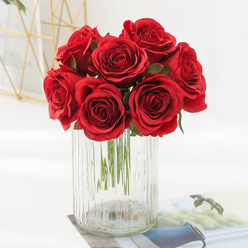 Silk Roses Bouquet - Lifelike Artificial Flowers for Home Decor