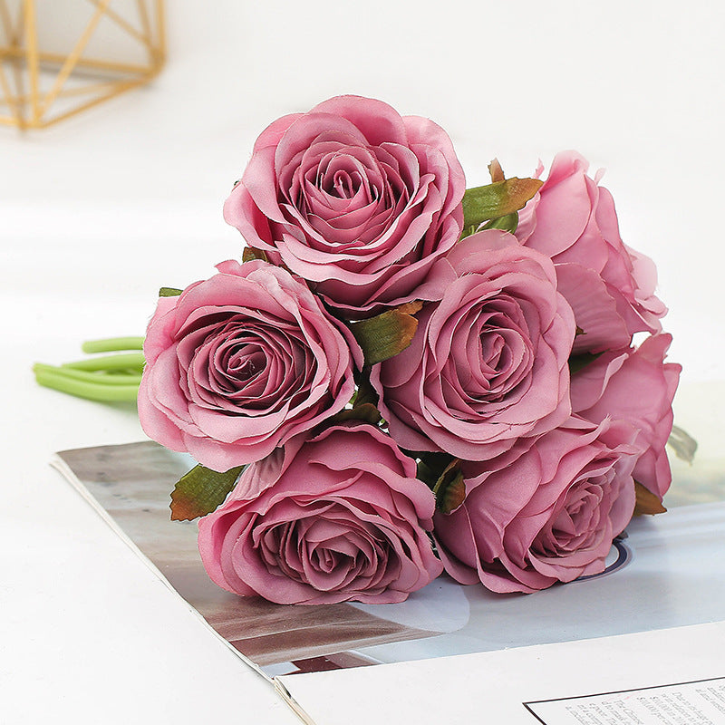 Silk Roses Bouquet - Lifelike Artificial Flowers for Home Decor