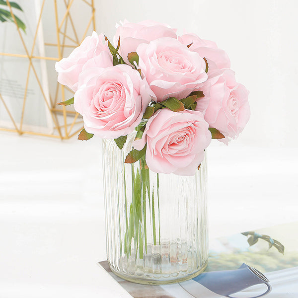 Silk Roses Bouquet - Lifelike Artificial Flowers for Home Decor