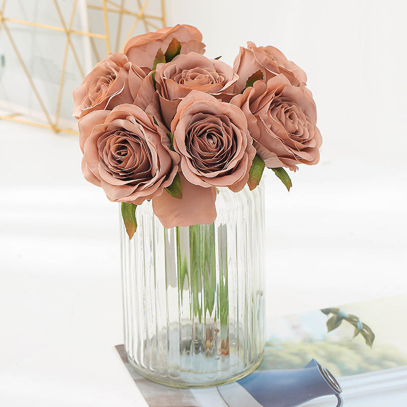 Silk Roses Bouquet - Lifelike Artificial Flowers for Home Decor