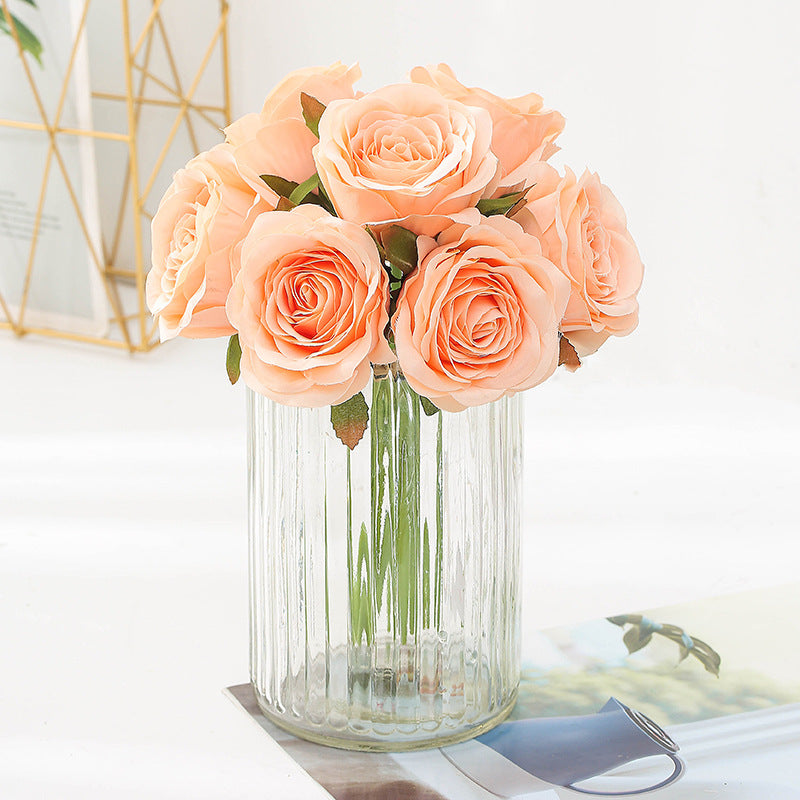 Silk Roses Bouquet - Lifelike Artificial Flowers for Home Decor