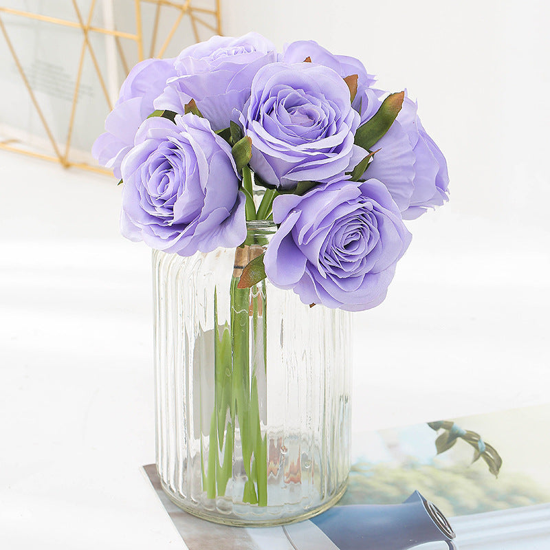 Silk Roses Bouquet - Lifelike Artificial Flowers for Home Decor