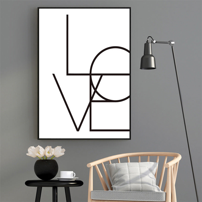 Love Amore Geometric Canvas Art – Perfect for Romantic Home & Office Wall Decor