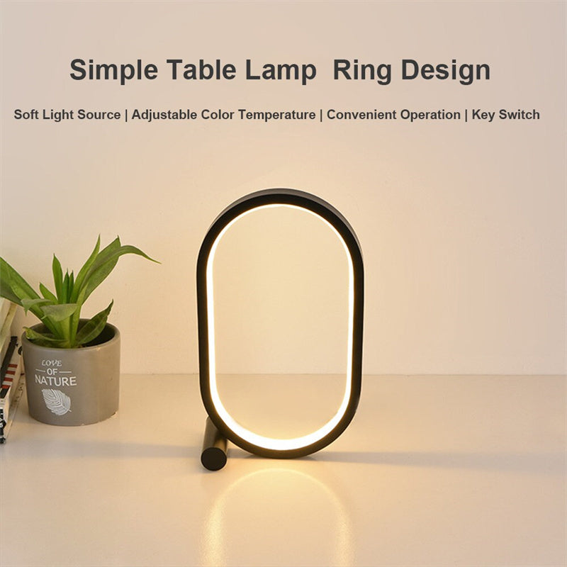 USB Plug-In Oval Acrylic Lamp - Touch Control Dimmable Night Light