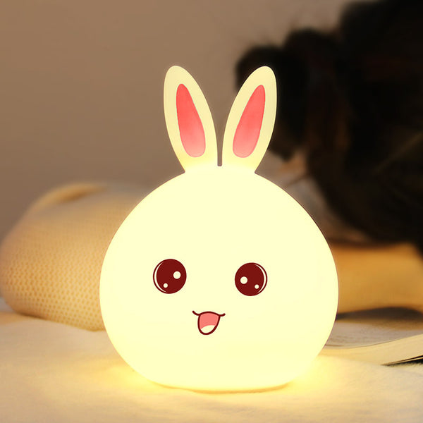 Bunny Glow: Adorable Touch-Sensitive Silicone Night Light