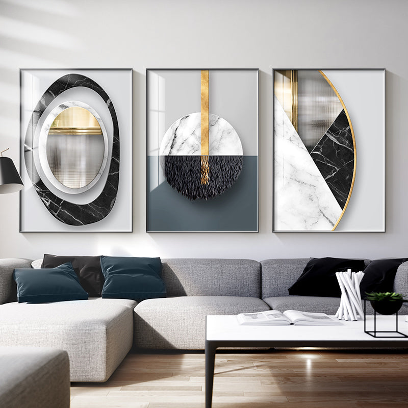 Geometric Canvas Wall Art - Modern Abstract Print, Contemporary Home Decor, Living Room