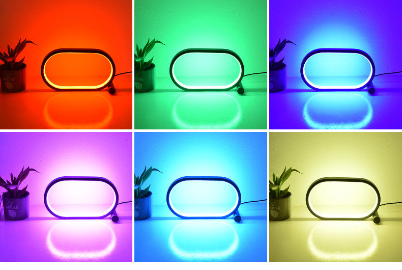 USB Plug-In Oval Acrylic Lamp - Touch Control Dimmable Night Light