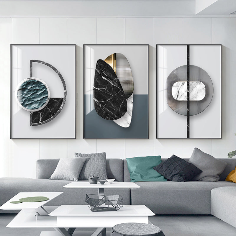 Geometric Canvas Wall Art - Modern Abstract Print, Contemporary Home Decor, Living Room