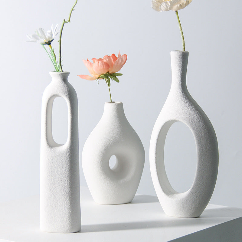 Nordic Boho INS Ceramic Vase - Elegant Modern Home Decor