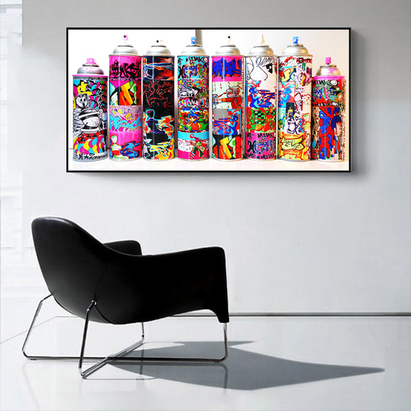 Street Art Inspired Canvas Wall Art Poster - Urban Aesthetic Decor