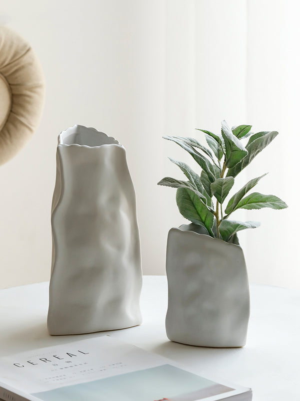 Nordic Irregular Art Ceramic Vase - Modern Home Decor, Living Room Decoration